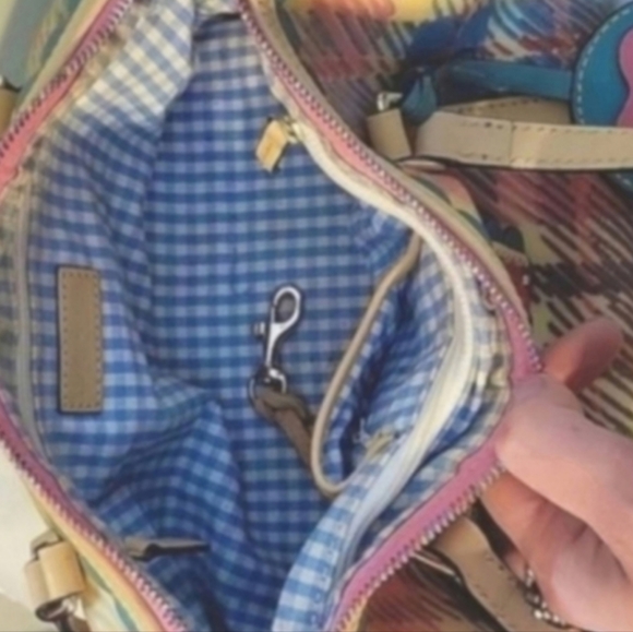 Dooney & Bourke Vintage Picnic Collection Plaid Satchel - Picture 2 of 9